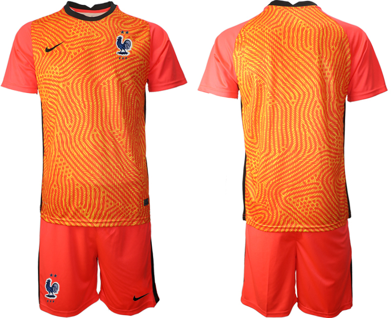 Men 2021 France red goalkeeper soccer jerseys